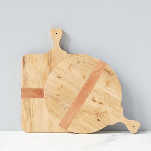 เขียงไม้ทรงกลมมีด้ามจับสำหรับใช้ในครัวเขียงหั่นผักผลไม้พิซซ่าชีส - Product Image 6