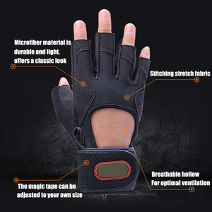 Guantes de levantamiento de pesas para hombres y mujeres, manoplas de entrenamiento hechas a medida y con banda para muñeca larga - Product Image 3