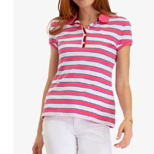 Alta calidad verano moda mujer corto tejido para Polo Camiseta 100% algodón secado rápido transpirable Diseño a rayas al por mayor - Product Image 3