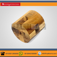 Rompecabezas de cilindro de barril de polvo de madera de alta calidad para adultos o niños juguetes educativos hechos a mano
