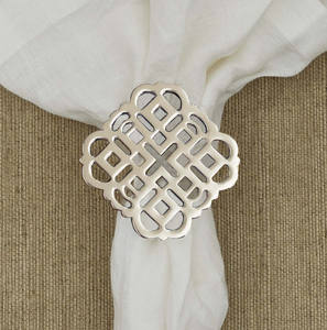 Elegant Aluminum <b>Celtic</b> Knot Napkin <b>Rings</b> in Nickel Plated Finished with Unique Shape Perfect for Stylish Table Decoration - Product Image 1