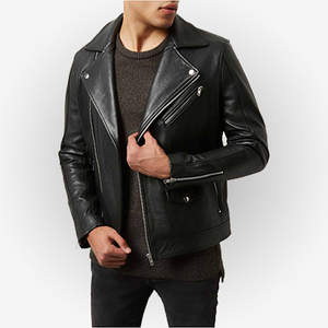 Haute qualité nouveau design veste en cuir pour hommes 2023 gros slim fit mode hommes veste en cuir - Product Image 5