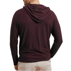 Whole Sale Custom Zipper burgundy Color hoodie for man Pure Cotton hoodies as per customer requirement - Product Image 5