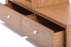 Modern Solid Wood Minimalist <b>TV</b> <b>Stand</b> Cabinet Table with Drawer for Living Room Furniture - Product Image 3