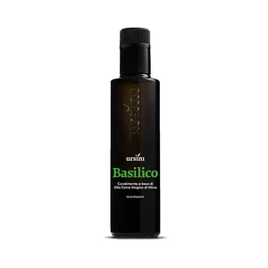 Olio Extra vergine di oliva italiano con basilico flacone da 250 ml Ursini