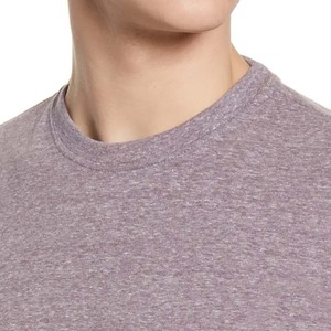 Pima 100% กับ Supima Cotton เสื้อยืดโพลีเอสเตอร์95%,สแปนเด็กซ์5% ผู้ชายทีเชิ๊ตประจำวัน SS เสื้อยืดสีเทาทุ่งหญ้าเข้ารูป X-Large - Product Image 4