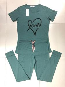 Conjunto de Pijama de Punto Sólido para Mujer, Manga Larga, Ajustado, Informal, de Algodón, Camiseta, Ropa de Dormir, Stock de Bangladés - Product Image 2