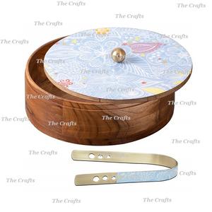 กล่องโรตีทำจากไม้กล่องชาปาติอเนกประสงค์สำหรับใช้ในบ้านโรงแรมร้านอาหารกล่องอาหารโรตีดีไซน์ใหม่ล่าสุด - Product Image 4