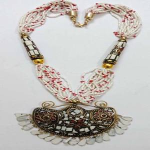 Artesanías Rawat, collar de cuentas de semillas de estilo bohemio, joyería Artificial de moda india hecha a mano con piedra principal de ágata - Product Image 1