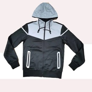 Chándal reflectante de alta calidad para hombre, traje de chándal con logotipo reflectante personalizado, 2 uds. - Product Image 2