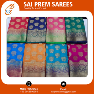 ผ้าไหมผ้าไหมมัยซอร์ผ้าไหมส่าหรีจากอินเดีย - Product Image 3