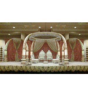 Ceremonia DE BODA Srilankan Maharani Mandap Trendy Elefante iluminado Colmillo Fibra Mandaps Estilo DEL SUR DE LA India Rey Mandapam Australia - Product Image 1