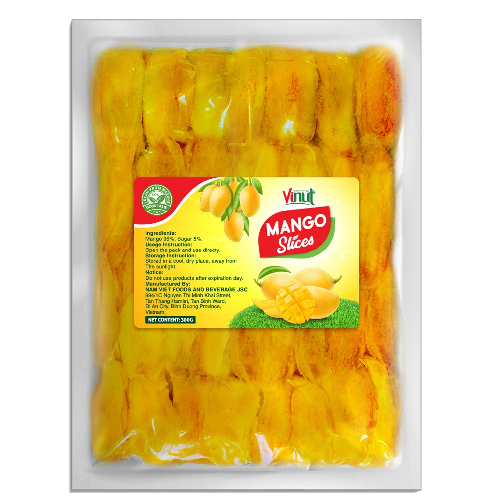 300g Vacuum Pack VINUT Natural Dried Mango Slices mango dried Crispy Freeze Dried