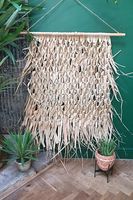Décoration murale en feuilles tissées / Feuille de palmier - Feuille de Pandanus / Noisette