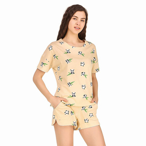 ชุดลำลองสตรี,ชุดนอนไซส์ใหญ่พิเศษขายดีเสื้อยืดแบบสั้นสำหรับฤดูร้อน - Product Image 4