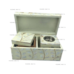 Quemador Bakhoor de acero inoxidable y madera, tamaño y forma personalizados, quemador Mabkhar con caja del mejor exportador de la India - Product Image 1