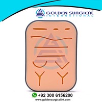 Kit d'entraînement à la suture en silicone GOLDEN Brand, outil chirurgical réutilisable pour la pratique, simulation de plaies traumatiques, peau artificielle pour la suture