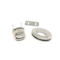 Pièces de serrure de sac à main en métal, design ovale rond à torsion, 37x26mm, multicolore