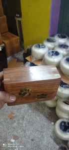 Urna de cremación de mascotas, suministros funerarios de doble pata con forma rectangular, grabado, Brassworld, India - Product Image 4