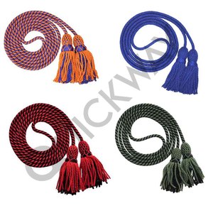 Pakistan vente en gros glands plat motif clairon cordon longueur personnalisée cordons musicaux en soie nylon métal finition métallique vêtements - Product Image 1