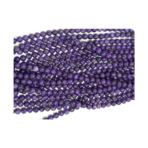 Cuentas de piedras preciosas de Charoite lisas naturales - Product Image 1