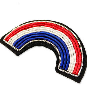 เข็มกลัดรูปเมฆสายรุ้งขนาดเล็ก งานปักมือจากผ้าไหมอินเดีย ลายการ์ตูน - Product Image 3