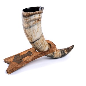 Support en corne naturelle et en bois de meilleure qualité poli avec emballage et emballage en carton naturel et produit fait à la main - Product Image 1