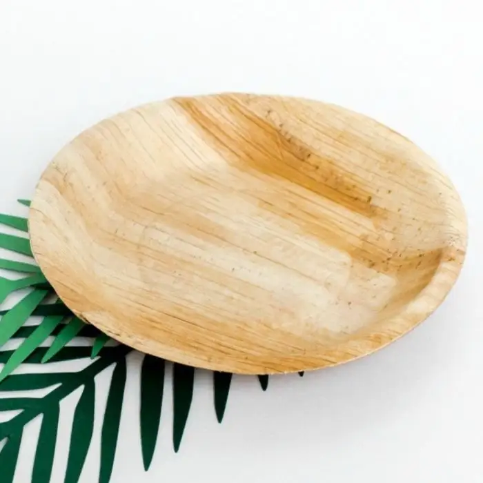 Хит продаж | Биоразлагаемые одноразовые квадратные тарелки с пальмовыми листьями-мисс Эстер
