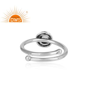 Bague en argent Sterling 925 pour fabrication de bijoux, anneau rond avec des pierres précieuses en cristal naturel et Quartz, disponible dans toutes les tailles, livraison gratuite - Product Image 3