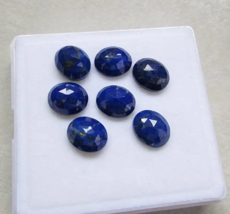 3 × 5 mm oval Rose-Schnitt Natur-Lapis Lazuli lockerer Cabochon-Edelstein Natur AAA Top-Qualität Edelstein Vivaaz Edelsteine Großhandel