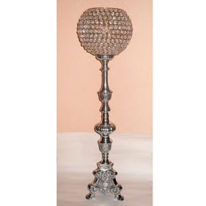 Nuevo diseño único, centro de mesa de boda de cristal moderno, tamaño alto, Metal, aluminio, acabado plateado para decoraciones de mesa de boda - Product Image 6