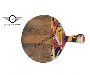 Planche à découper multifonctionnelle en bois de manguier et résine époxy, bord personnalisé, planche à fromage, plateau de service, plateau à pizza - Product Image 6