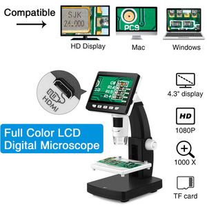 <span class=keywords><strong>Microscope</strong></span> numérique Portable de bureau LCD G710, HD 4.3 P, 1080 pouces, avec 8 lumières Led - Product Image 5