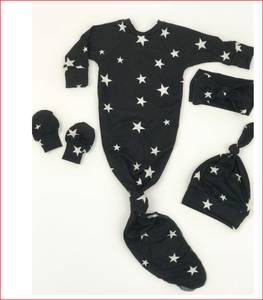 Swaddle Gown for Newborns Unisex Rayon/100% Organic Cotton All Season Knotted Closure Customizable - Product Image 3