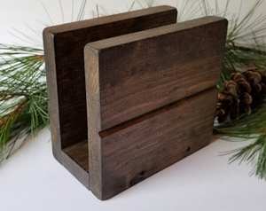 Nique-servilletero de madera con forma cuadrada, soporte decorativo para mesa de comedor - Product Image 3