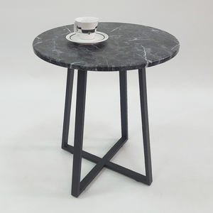 <b>Side</b> <b>Table</b> with X-shaped Base <b>for</b> Office - Matte <b>Black</b> - Product Image 4