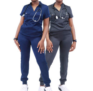 ชุดเครื่องแบบโรงพยาบาลผ้าถักแบบยืดได้ใส่ได้ทั้งชายและหญิงสีแฟชั่นใหม่ - Product Image 3