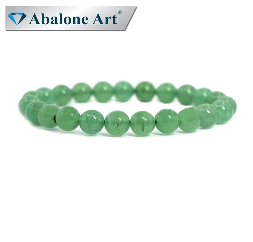 Abalone Art Brand New Green Aventurine Gemstone Made Elastic Charm Bracelet For Healing Physical Body