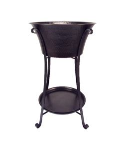 Cuve à boissons en cuivre unique avec support en fer Seaux à glace pour refroidisseur de vin, bacs à boissons - Product Image 2