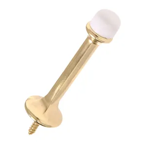 Zinc Solid Rigid Door Stop in Brass Plated Hardware for Prevent Door Damage