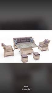 Juego de mesa de comedor de ratán para exteriores, mesa de pícnic y Banco, pintura de Metal para Parque cervecero, marco de madera personalizado - Product Image 3