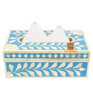 Boîte de papier de soie incrustée d'os faite à la main de qualité supérieure Boîte de papier de décoration pour la maison Exportateur en gros - Product Image 2