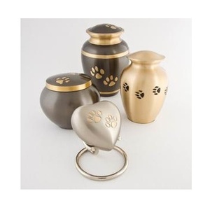 Urna para cenizas de mascotas Urnas con estampado de pata para animales Tamaño de metal Personalizado Precio al por mayor Suministros funerarios Urna Cremación para animales - Product Image 6