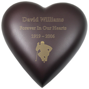 Recuerdo de corazón y urna de cremación para cenizas, suministros funerarios de la INDIA, BRASSWORLD - Product Image 6