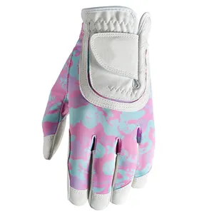 Cabretta-guantes de Golf de cuero sintético, marca personalizada OEM, mano izquierda por Canleo Internacional, fabricante de alta calidad