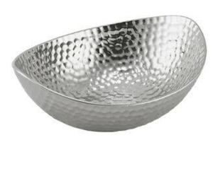 Bol à fruits décoratif en aluminium, fait à la main de styliste contemporain unique élégant fantaisie moderne personnalisé nouveau design - Product Image 4