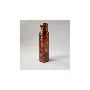 Pure <b>Copper</b> <b>Drinking</b> Water <b>Bottle</b> | Ayurvedic Health Benefits Leakproof Designer Printed <b>Copper</b> Storage <b>Bottle</b> for Daily Use - Product Image 1