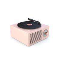Altavoz Subwoofer inalámbrico con forma de reproductor de discos de carga USB, altavoz Retro portátil nostálgico para música, color azul