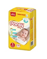 Couches jetables pour bébé PANSY MAXI, lot de 4, qualité supérieure, protection 3D anti-fuites, feuille arrière respirante, SAP importé, bande latérale sèche