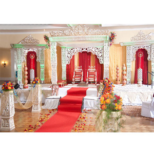 Elegante Mandap Indio para Bodas, Mandap Rajasthani Moderno Estilo Bollywood, Nuevo Mandap de Diseño con Fibra Tallada, Mandaps para Bodas en California - Product Image 1
